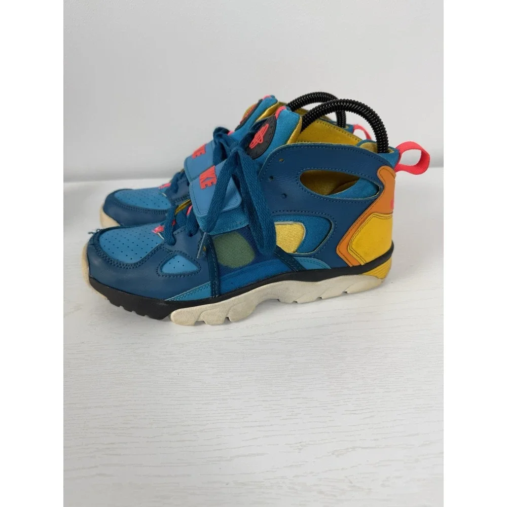 Nike Air Trainer Huarache Green Abyss Blue Lagoon‎ Size 5.5 Youth Shoes Sneakers